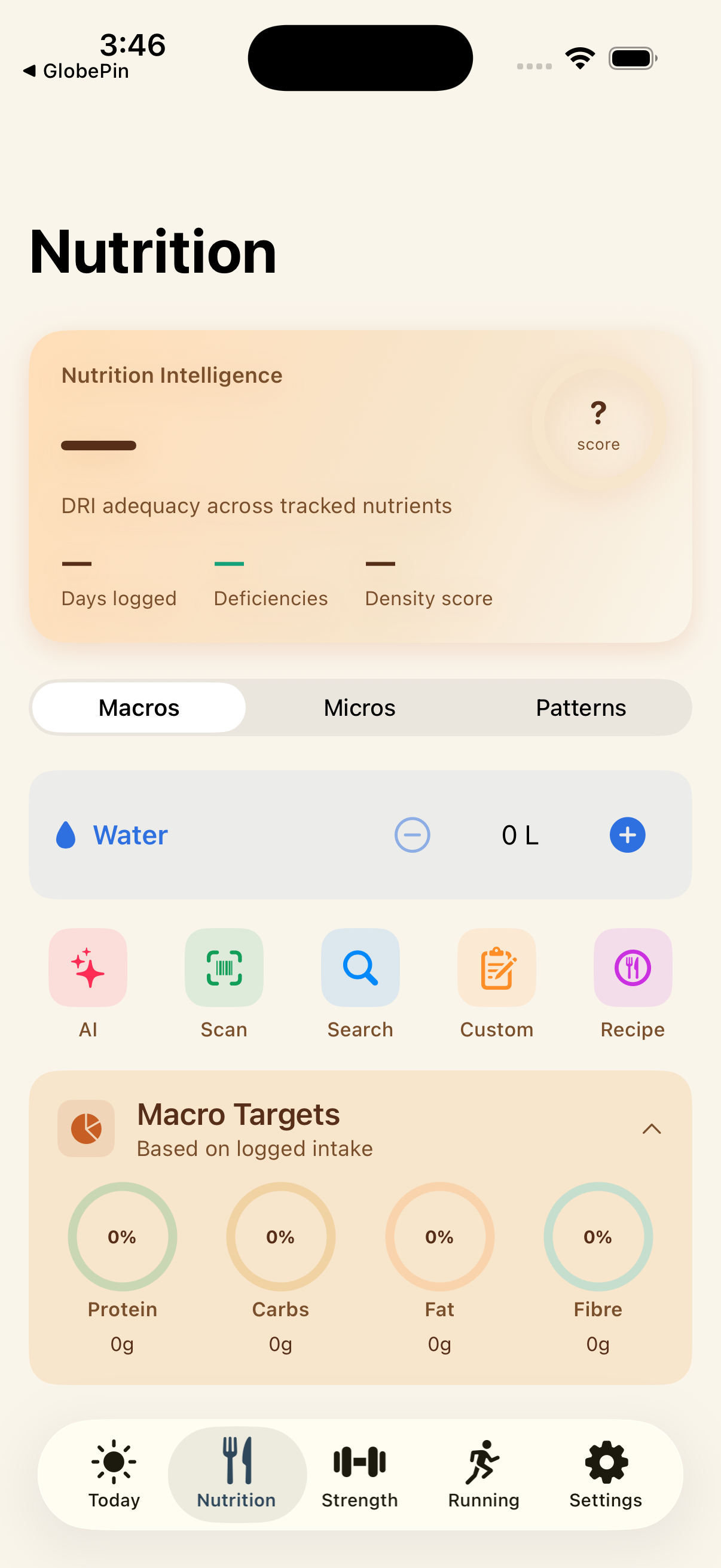 Haea Nutrition — macro tracking and nutrition intelligence