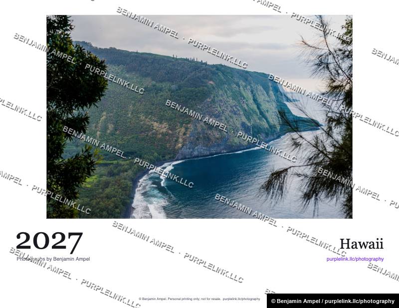 Cover of the 2027 Hawaii calendar